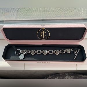 Juicy Couture Heart Charm Link Bracelet